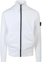 Stone Island White Solid Color Zip-Up Jacket with Logo Patch for Men 761564351-V0001 Stone Island White Solid Color Zip-Up Jacket with Logo Patch for Men 761564351-V0001