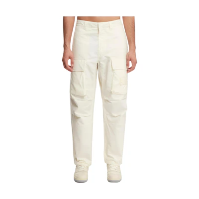 Stone Island White Solid Color Zipper Sweatpants with Logo for Men. 8015309F1-V0099