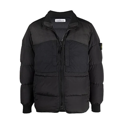 Stone Island Winter Nylon Compass Patch Puffer Jacket Black Unisex 751542840-V0029