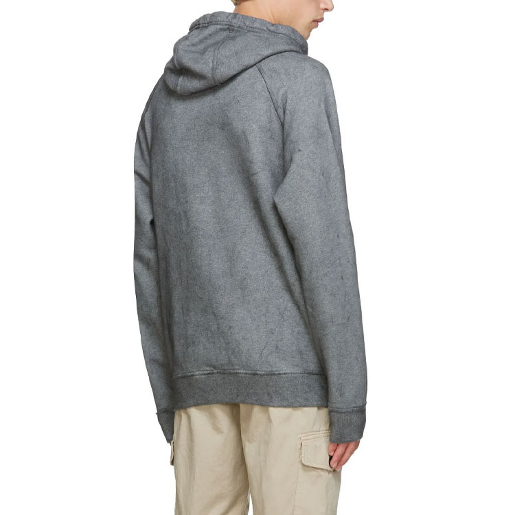 Stone Island Winter Pullover Hoodie Grey  Fleece with Logo Patch. 731562090-V1M29 圖 5