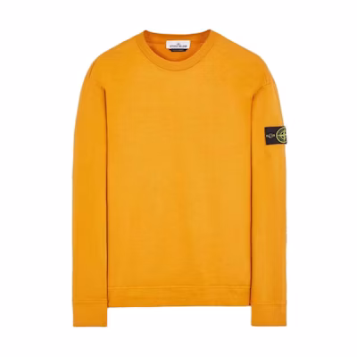 Stone Island Yellow Crewneck Pullover Sweatshirt Long Sleeve 791563750-V0013