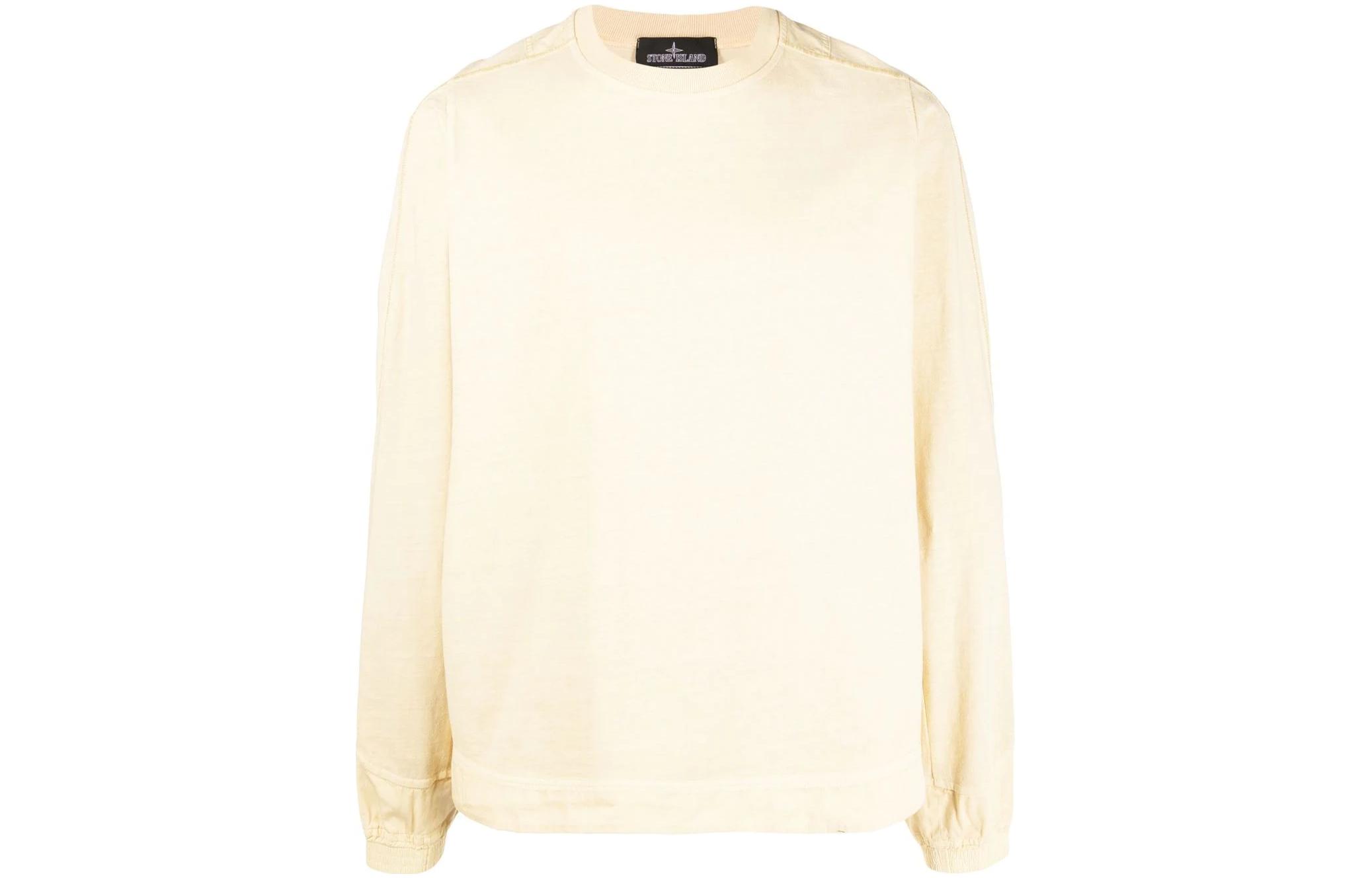 Stone Island Yellow Crewneck Pullover Sweatshirt Long Sleeve 76196022A-V2090