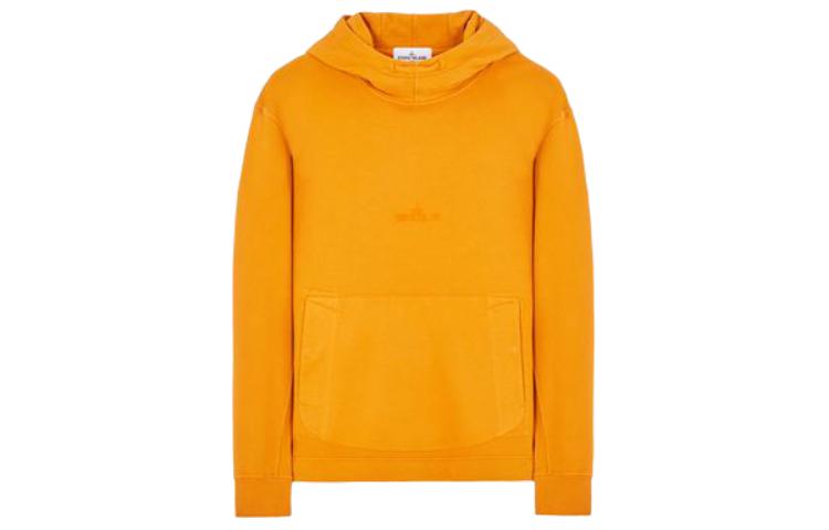 Stone Island Yellow Fleece-Lined Loose Fit Hoodie for Men 791565577-V0013