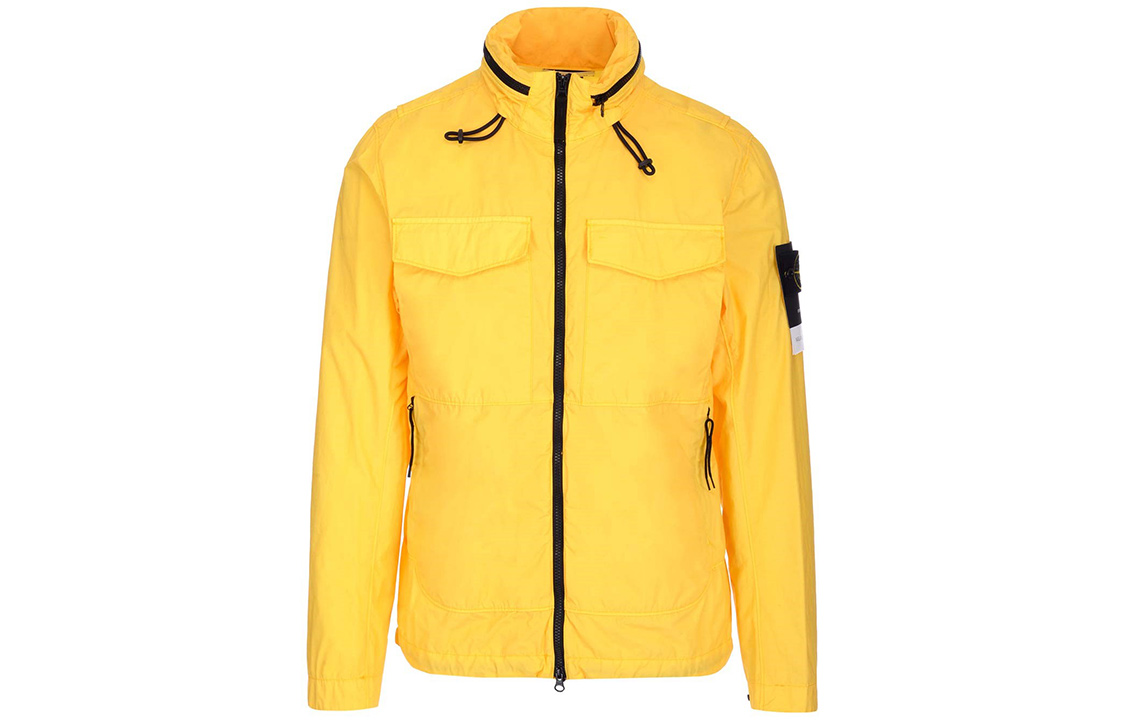 Stone Island Yellow Logo Patch Jacket for Men MO761540532-V0030