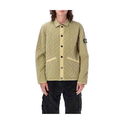 Stone Island Yellow Long Sleeve Button-Up Jacket 791500933-V0091