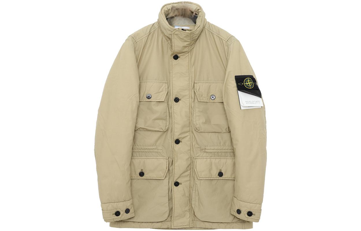 Stone Island Yellow Loose-Fit Long-Sleeve Jacket 791510414-V0091