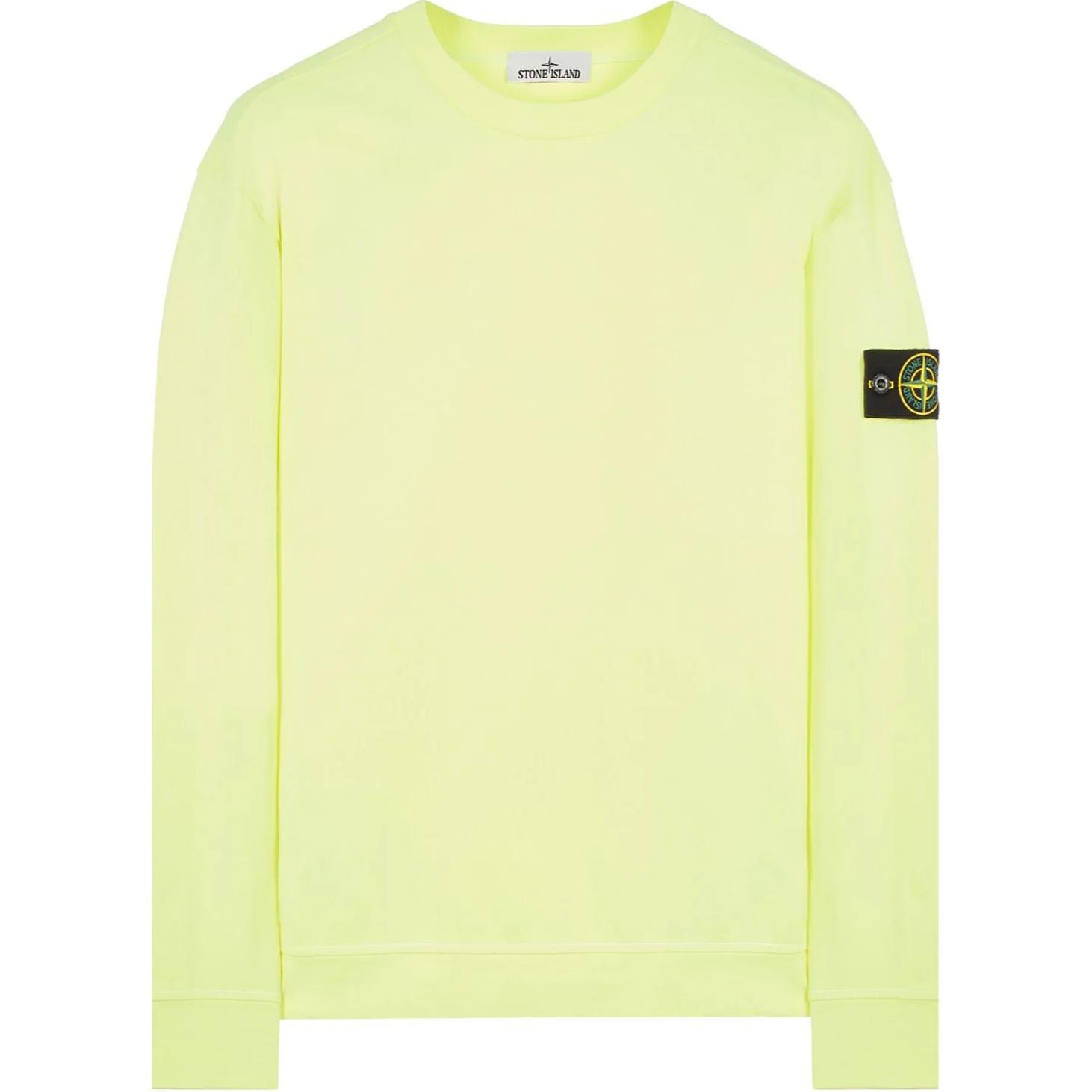 Stone Island Yellow Pullover Crewneck Long Sleeve Sweatshirt 801563750-V0F30