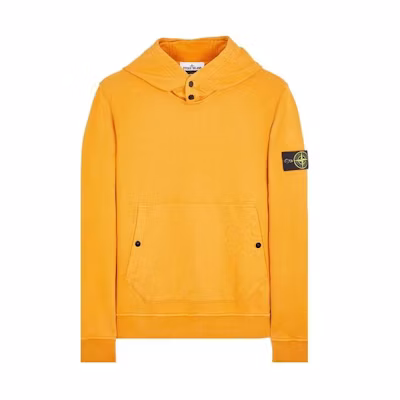 Stone Island Yellow Solid Color Hoodie Pullover Sweatshirt 791561720-V0013