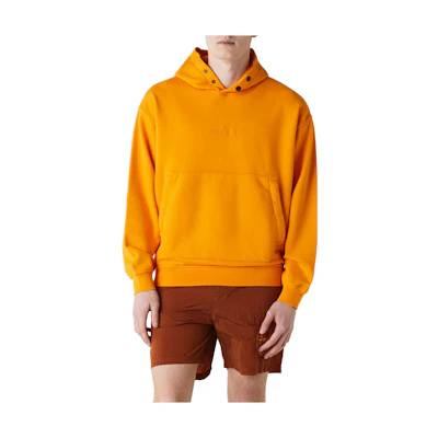 Stone Island Yellow Solid Color Slim Fit Hoodie 781562251-V0032