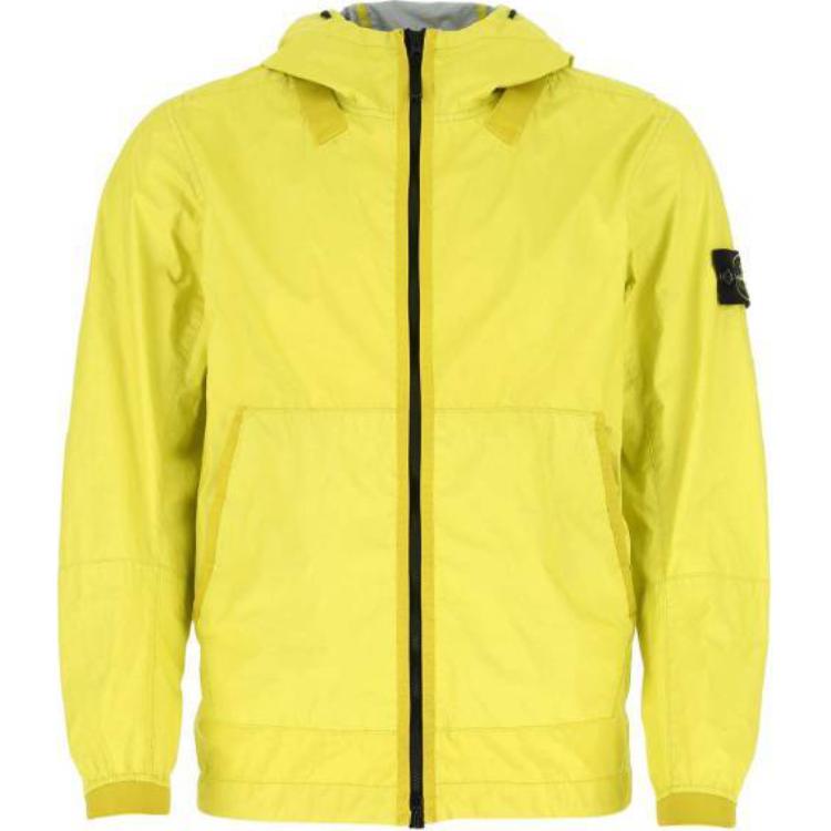 Stone Island Yellow Solid Zip-Up Hoodie Jacket 741540523-V0051