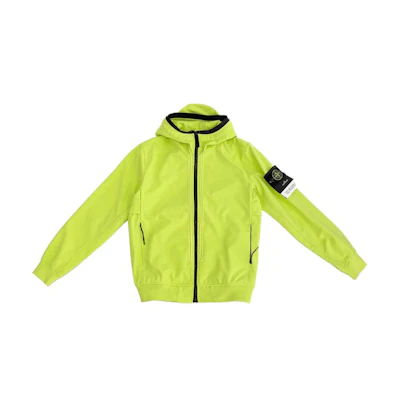 Stone Island Yellow Zip-Up Jacket with Logo Patch for Men MO761540427-V0031
