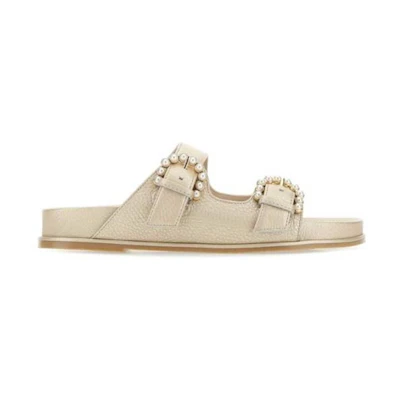 Stuart Weitzman 1. Balenciaga Slide 2. Balenciaga Slide 'Beige' 'Metallic'