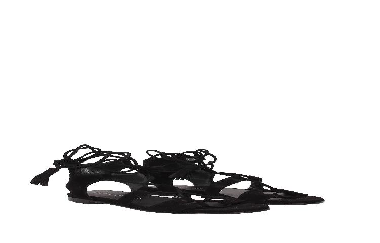 Order Stuart Weitzman 'Pre-Roman Flat Hitam'. ROMANFLATVL13072