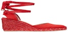 Buy スチュアート ワイツマン プレ マルゲリータ レッド キャンバス ウェッジ MARGUERITAREDCANVASWEDGE