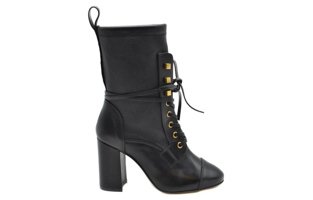 Stuart Weitzman Air Jordan 1 Mid 'Black White' YL99963BLACK