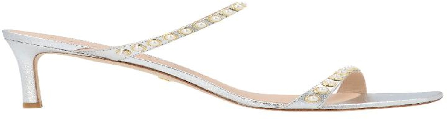 Stuart Weitzman Aleena 75 'Silver Pearls' ALEENA75PEARLSSILVER Shop Stuart Weitzman Aleena 75 'Silver Pearls' ALEENA75PEARLSSILVER