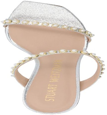 Stuart Weitzman Aleena 75 'Silver Pearls' ALEENA75PEARLSSILVER 1