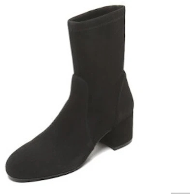 Stuart Weitzman 黑色绒面/布料粗跟短靴 ODETTA-50-BLK-SUS-SUEDE-STR Buy Stuart Weitzman 黑色绒面/布料粗跟短靴 ODETTA-50-BLK-SUS-SUEDE-STR