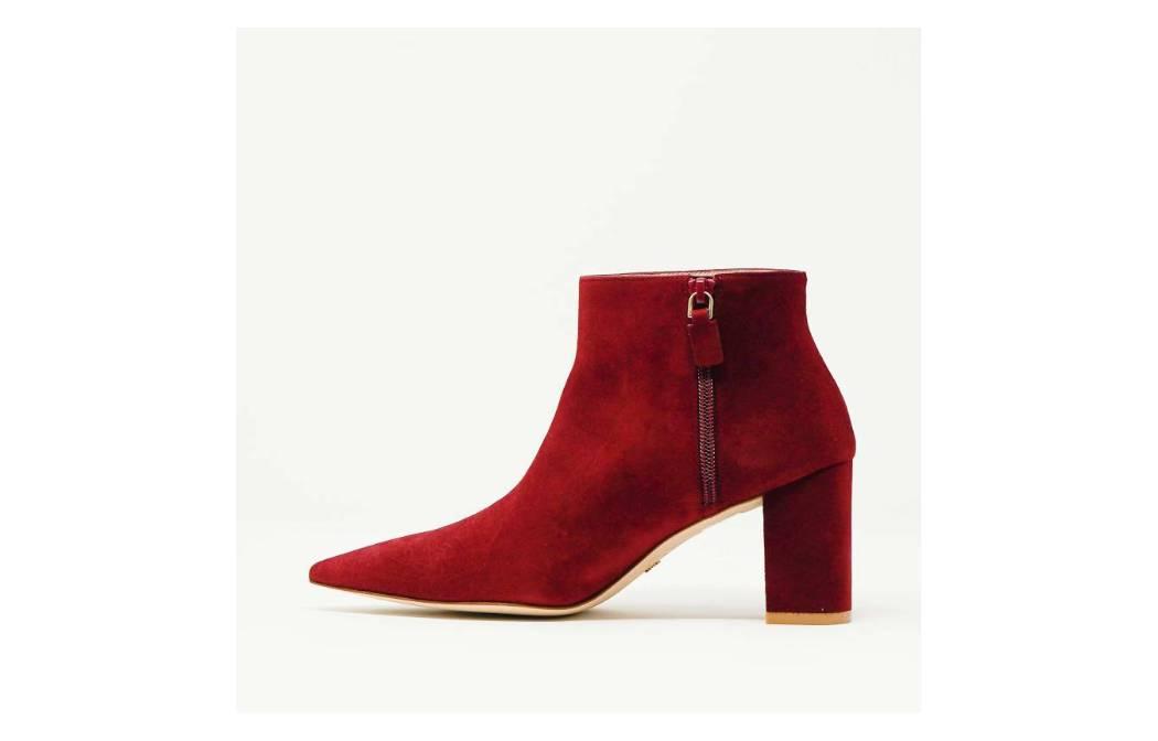 Stuart Weitzman Ankle Boot 'Cardinal Red Suede 75mm' 圖 2