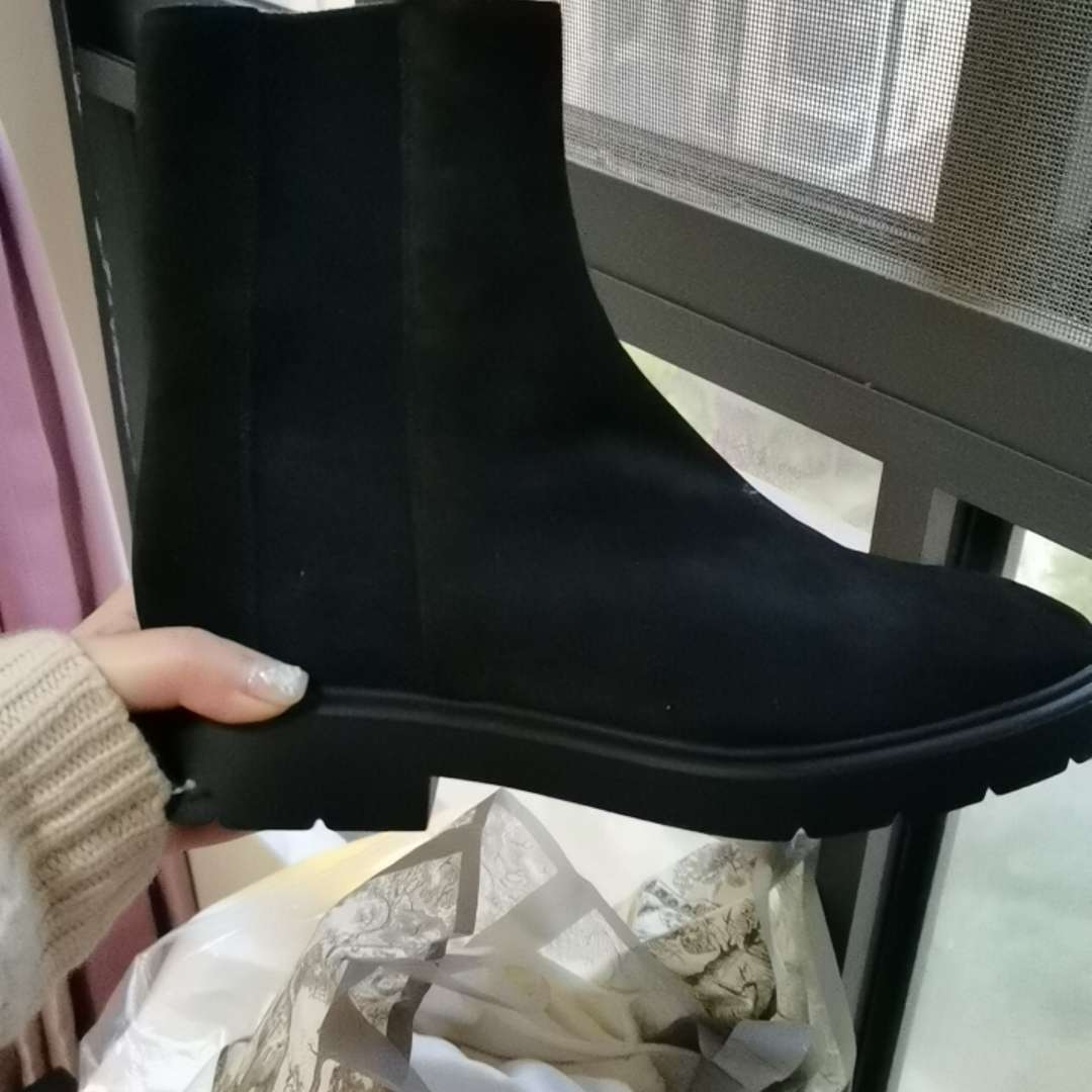 Stuart Weitzman Black Matte Nubuck Boots 'Black'