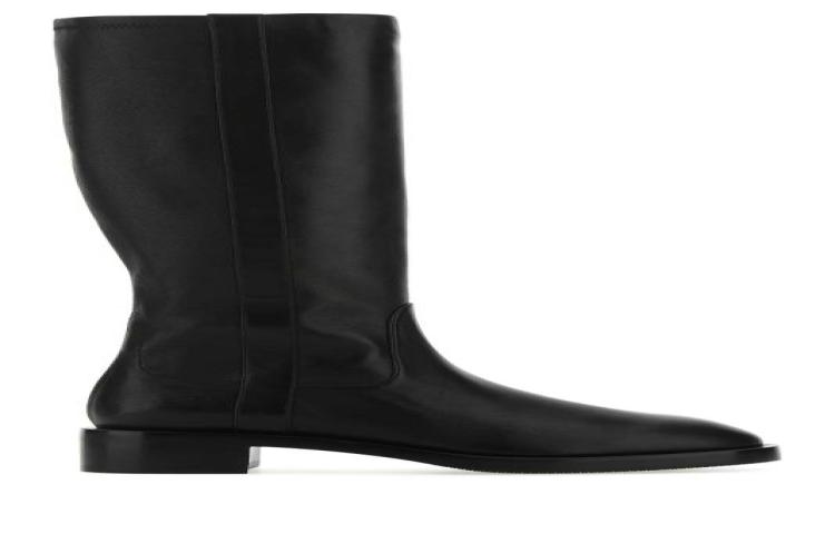 Stuart Weitzman Black Nappa Leather Sadie Boots 'Mid-Calf Black' SADIEBOOTDNNBLK