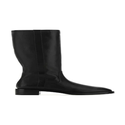 Stuart Weitzman Black Nappa Leather Sadie Boots 'Mid-Calf Black'