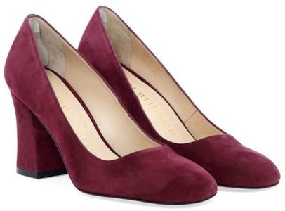 Stuart Weitzman Christian Louboutin Curveblock 85 Pump 'Cabernet' Wanita CURVEBLOCK85PUMPCABERNET Details for Stuart Weitzman Christian Louboutin Curveblock 85 Pump 'Cabernet' Wanita CURVEBLOCK85PUMPCABERNET