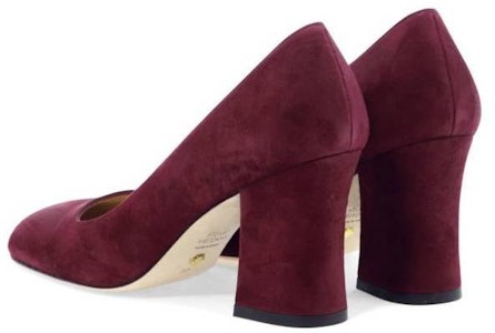 Stuart Weitzman Christian Louboutin Curveblock 85 Pump 'Cabernet' Wanita CURVEBLOCK85PUMPCABERNET 2