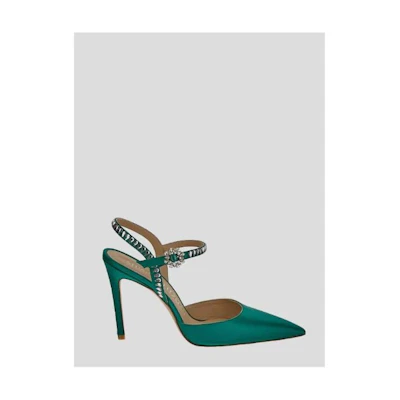 Stuart Weitzman Gemcut 100 Ankle Strap Pump 'Green Sandal'