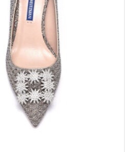 スチュアート ワイツマン ケルシー 75 ハイヒール 'プラチナ ファブリック' WE0904163C-GOL-380 Order スチュアート ワイツマン ケルシー 75 ハイヒール 'プラチナ ファブリック' WE0904163C-GOL-380