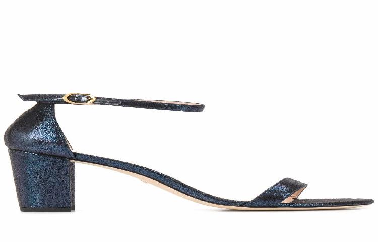 Stuart Weitzman NearlyNude 'Lame Velvet Blue'