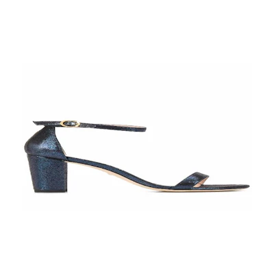 Stuart Weitzman NearlyNude 'Lame Velvet Blue'