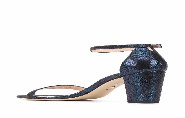 Stuart Weitzman NearlyNude 'Lame Velvet Blue' 圖 3