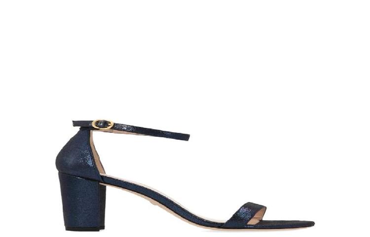 Stuart Weitzman NearlyNude Lame Velvet 'Nice Blue'