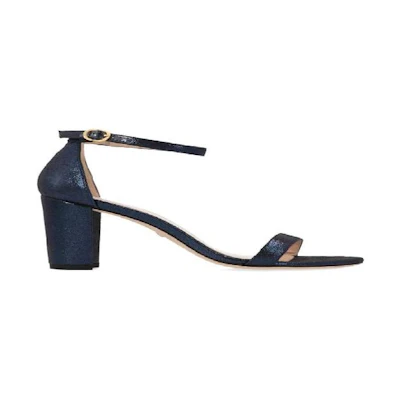 Stuart Weitzman NearlyNude Lame Velvet 'Nice Blue'