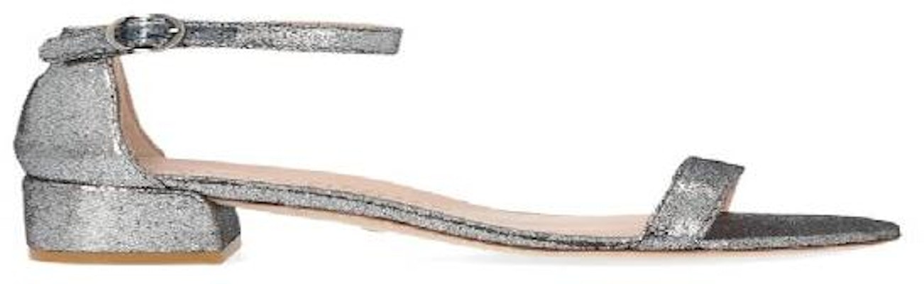 Stuart Weitzman Nudist June Lame Terciopelo 'Plateado' NUDISTJUNELAMEVELVET_SILVER Cheap Stuart Weitzman Nudist June Lame Terciopelo 'Plateado' NUDISTJUNELAMEVELVET_SILVER