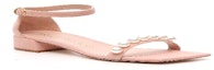 Lookbook Stuart Weitzman Nudist June 麂皮低跟涼鞋 '嬰兒粉花卉' NUDISTJUNESUEQ24