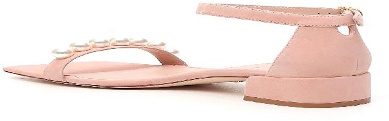 Stuart Weitzman Nudist June Suede Low-Heel Sandals 'Baby Pink Floral' NUDISTJUNESUEQ24 Shop Stuart Weitzman Nudist June Suede Low-Heel Sandals 'Baby Pink Floral' NUDISTJUNESUEQ24