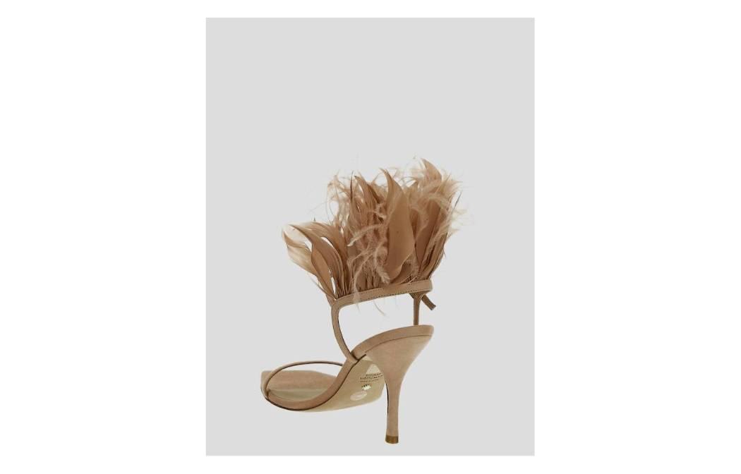 Stuart Weitzman Plume 100 Sandal 'Floral' SD582RFSQ24