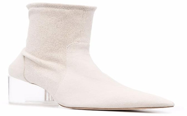 Stuart Weitzman PRE-LOULOU 75 BOOTIE 'Suspended Oat' LOULOU75BOOTIE_SUSOAT Lookbook Stuart Weitzman PRE-LOULOU 75 BOOTIE 'Suspended Oat' LOULOU75BOOTIE_SUSOAT