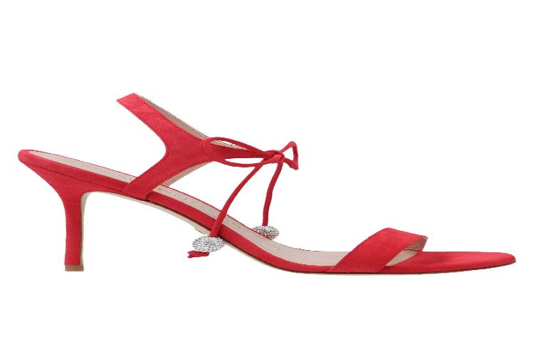 Stuart Weitzman PRE_ORACLE100 SUEDE 'Lipstick Red'