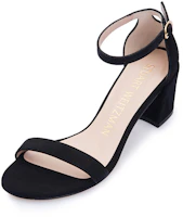 Stuart Weitzman Sandal 'Black One-Strap' SIMPLE-SUEDE-BLACK Stuart Weitzman Sandal 'Black One-Strap' SIMPLE-SUEDE-BLACK
