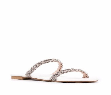 Stuart Weitzman Sandal 'White' ADDISON-SLIDE--WHITE Details for Stuart Weitzman Sandal 'White' ADDISON-SLIDE--WHITE