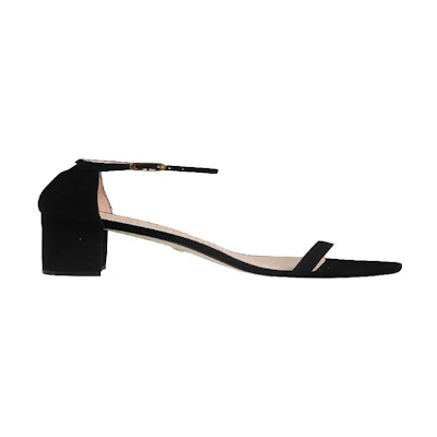 Stuart Weitzman SANDALI Amelina Block 'Suede Black'