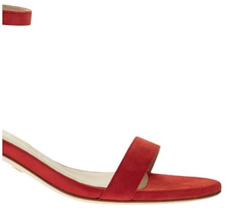 スチュアート ワイツマン シンプル サンダル 'レッド スエード' CZ001009 Order スチュアート ワイツマン シンプル サンダル 'レッド スエード' CZ001009