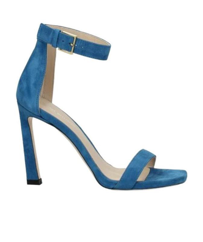 Stuart Weitzman Suede 10cm High Heels 'Slim White'