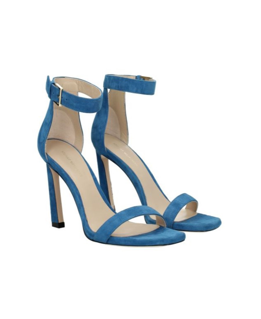 Stuart Weitzman Suede 10cm High Heels 'Slim White' 圖 2