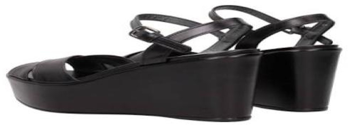 スチュアート ワイツマン ウェッジサンダル 'サンドリーブラックレザー' F32405-719_SUNDRYVL9509 Shop スチュアート ワイツマン ウェッジサンダル 'サンドリーブラックレザー' F32405-719_SUNDRYVL9509