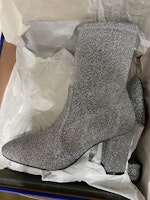 Stuart Weitzman Yuliana Stratch 80 Steel Stretch Lurex 'Short Boot' s6283 Stuart Weitzman Yuliana Stratch 80 Steel Stretch Lurex 'Short Boot' s6283