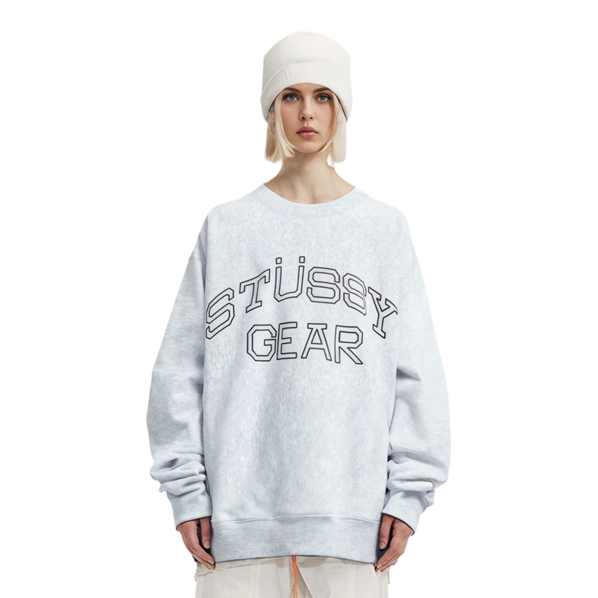 Stussy Fall STÜSSY GEAR Crew Logo Graphic Fleece Vintage Unisex Sweatshirt. 1915035 圖 7